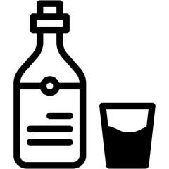 Vector Icon Bottle, Drink, Beer, Beer Bottle