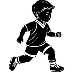 Naklejka premium boy and girl sport vector silhouette illustration