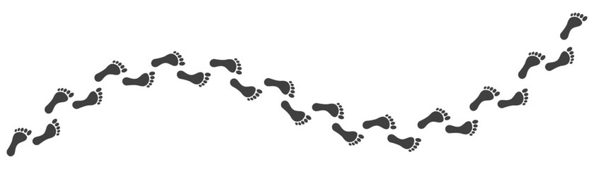 human footprint icon on white background.