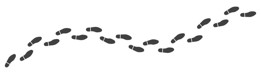 human footprint icon on white background.