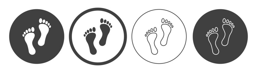 human footprint icon on white background.
