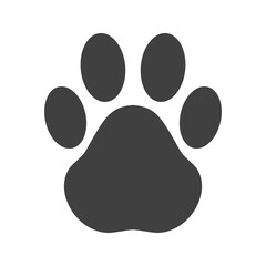 dog footprints icon on white background