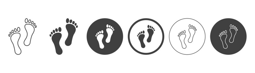 human footprint icon on white background.