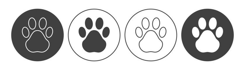 dog footprints icon on white background
