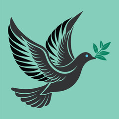 A carrier pigeon vector illustration