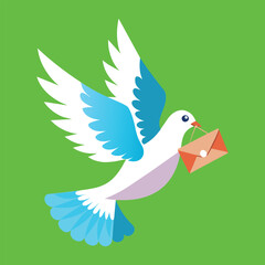A carrier pigeon vector illustration