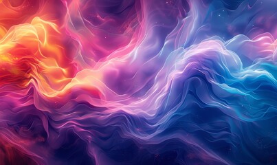 Abstract backgrounds with fluid, flowing visuals, exploding with a spectrum of vivid colors like a rainbow river