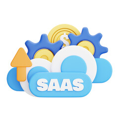 SAAS 3D Illustration with Isolated Background