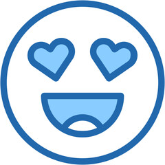 Vector Icon In Love, Emoji, Emoticons, Smileys, Feelings, Happy