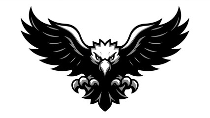 Fototapeta premium Black Eagle Emblem Vector