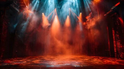 An empty stage bathed in soft spotlight, waiting for performers to bring it to life, Generative AI