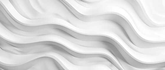White abstract waves wave papercut overlapping 3d soft pastel paper texture background banner for presentation design or business illustration