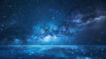 Beautiful night sky with stars and milky way background, blue color, high resolution, highly detailed, sharp focus, stock photo