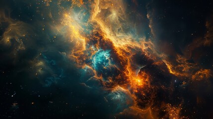 Fototapeta premium Nebulas in the universe, distant and beautiful, Surrealism, dark style, science fiction, cyberpunk, real photos, Hasselblad cameras, 8k, HD, 