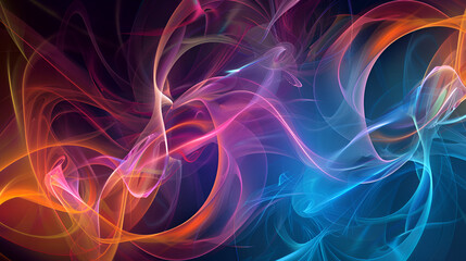 abstract fractal background ,3D spiraling ribbons of abstract vibrant air background ,Experience a burst of futuristic hues in this vibrant abstract background
