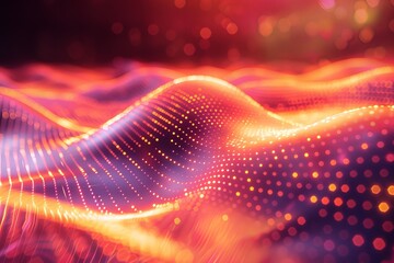 Abstract lines converge on radiant dots, embodying the power of connectivity. Desktop wallpaper.	
