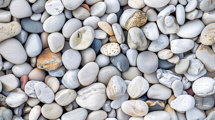 white pebbles and gray stones, creating a captivating and harmonious background. SEAMLESS PATTERN