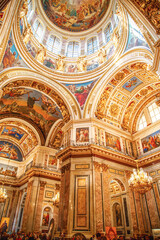 Obraz premium The magnificent St. Isaac's Cathedral. Interior, details.