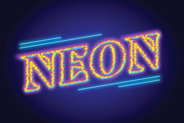 Fototapeta premium Neon Text Effect