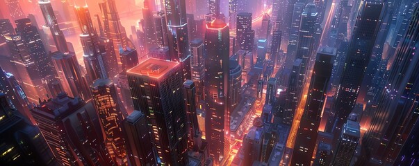 Fototapeta premium High-angle view of a sleek