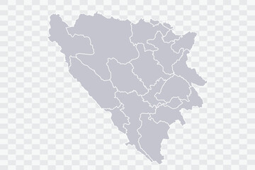 Bosnia Map Cloud Color on White Background quality files Png