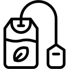 Vector Icon Tea Bag, Green Beans, Coffee Pack, Food and Restaurant, Tea Bags