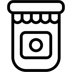 Vector Icon Jam, Food and Restaurant, Conserve, Container, Jar