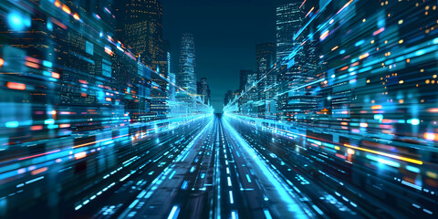 Technology AI abstract digital futuristic circuit, Cyber science tech, Innovation communication illustration.