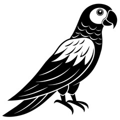 Parrot icon vector silhouette illustration on white background