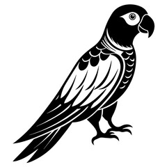 Parrot icon vector silhouette illustration on white background