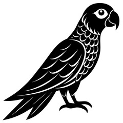 Parrot icon vector silhouette illustration on white background