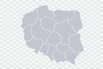 Poland Map Cloud Color on White Background quality files Png