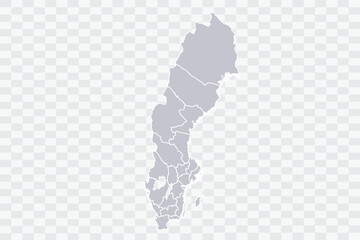 Sweden Map Cloud Color on White Background quality files Png