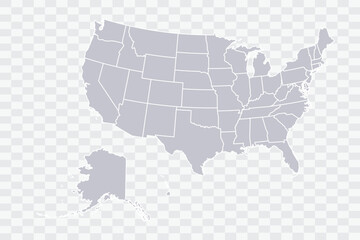 USA Map Cloud Color on White Background quality files Png