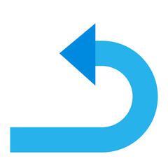 Vector Icon curve, left, arrow, sign
