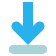 Vector Icon download, round, button, arrow, drop