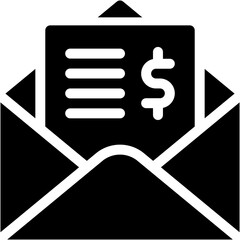 Vector Icon email, payment, mail, letter, invoice