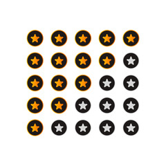 creative gradient five stars rating icons