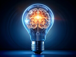 A glowing light bulb in the dark, symbolizing creativity and innovation