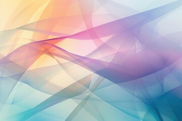 Obraz premium Abstract pastel wave patterns in soft colors of pink, purple, blue, and yellow