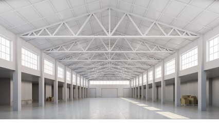 interior of a building.3D render of empty exhibition space. backdrop for exhibitions and events	