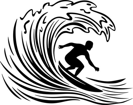 recommend clip art: silhouette of a surfer