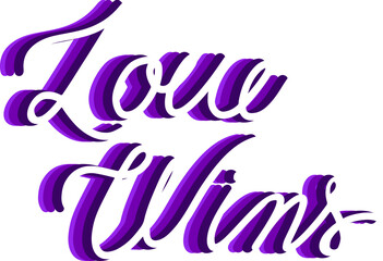 Love wins hand written lettering 