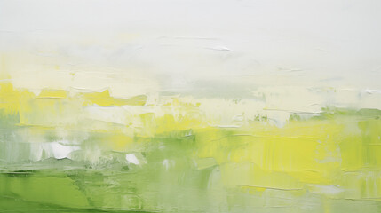 Fototapeta premium Abstract landscape art with green and yellow hues