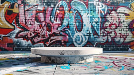 Obraz premium display podium on art background