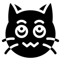 Vector Icon Sick, Cat, Animal, Expression, Cat Emoji