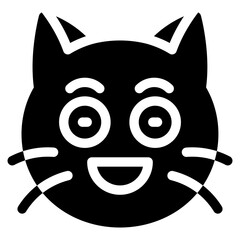 Vector Icon Smile, Cat, Animal, Expression, Cat Emoji