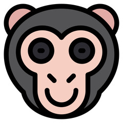 Vector Icon Blush, Monkey, Animal, Wildlife, Pet