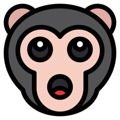 Vector Icon Yawn, Monkey, Animal, Wildlife, Pet
