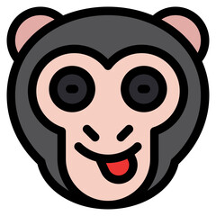 Vector Icon Delicious, Monkey, Animal, Wildlife, Pet